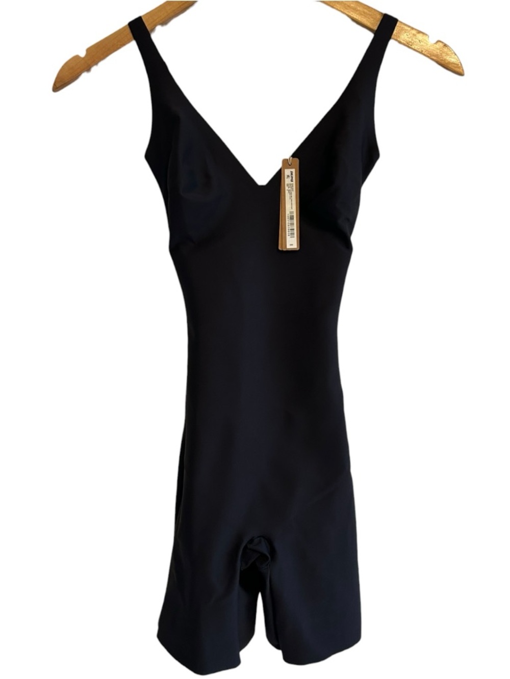 NWT SKIMS Body Unlined Plunge MID THIGH BODYSUIT Onyx Size Small $92 - Picture 3 of 12